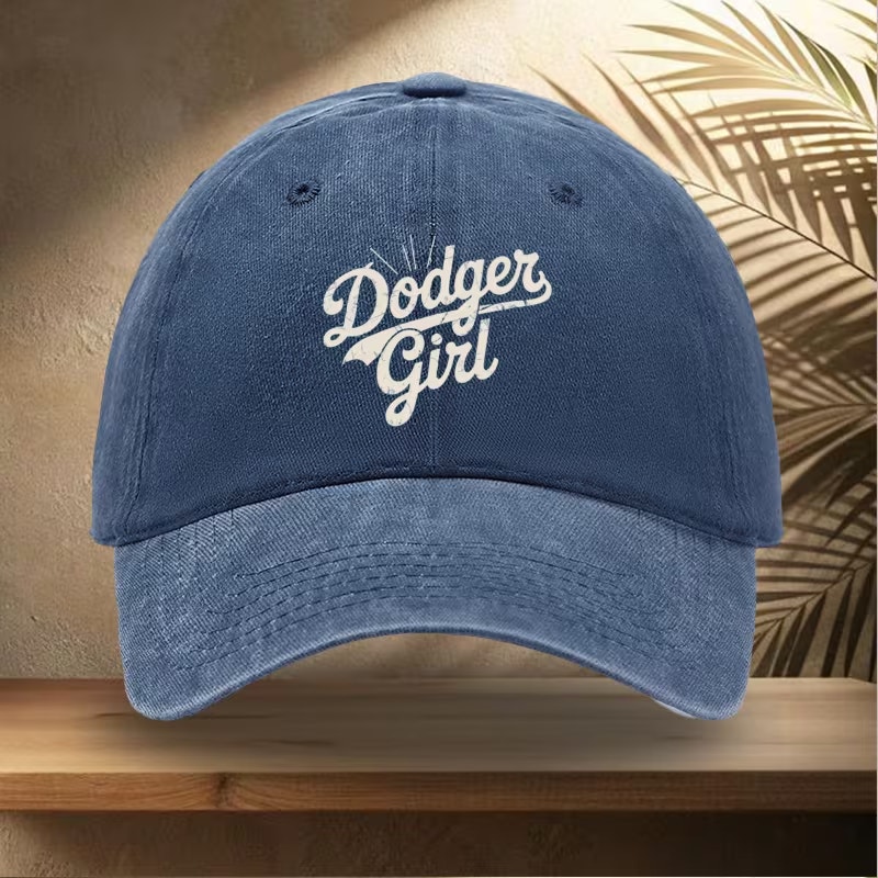 Dodger Girl La Baseball Cap Navy Womens Adjustable Hat New